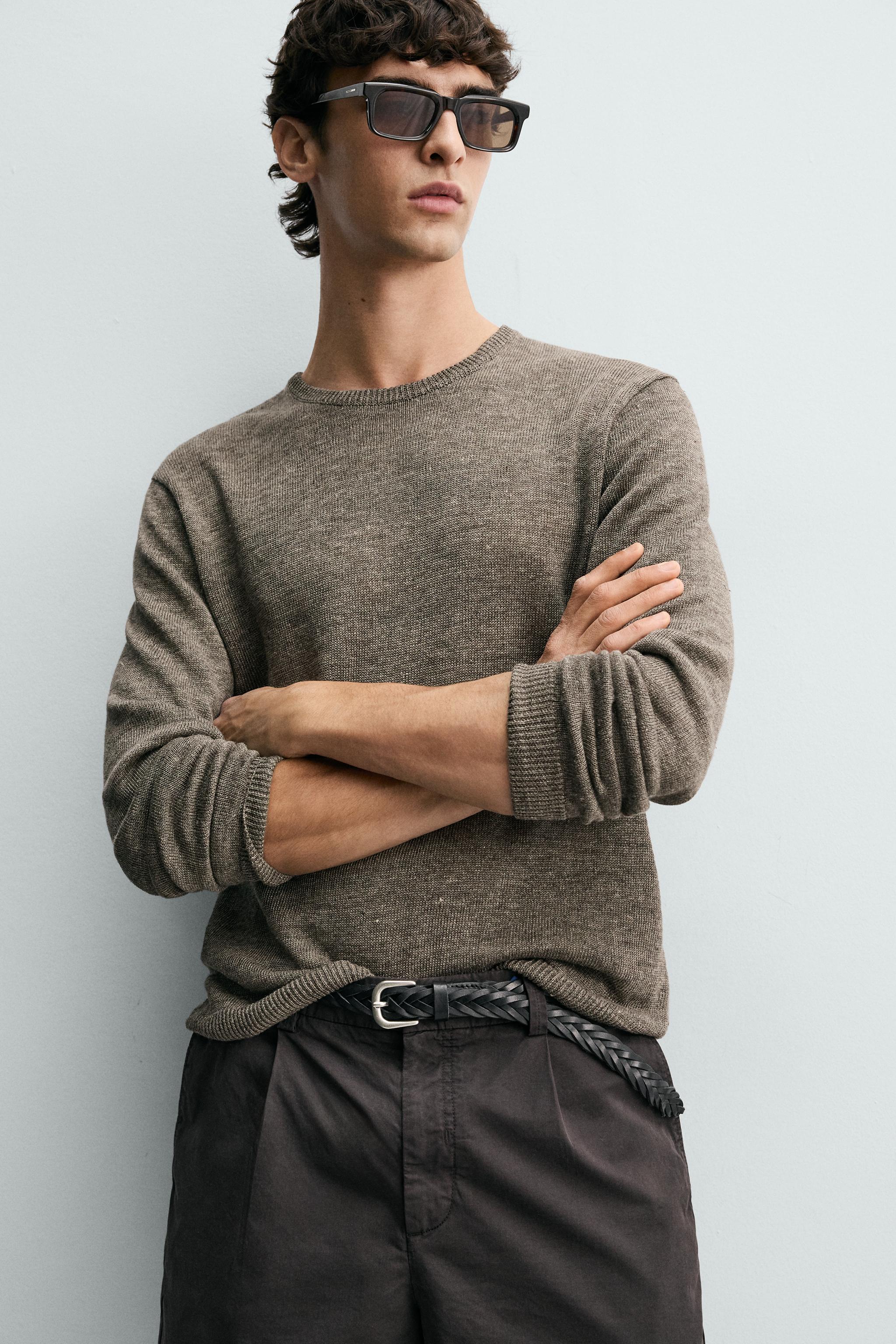 REGULAR FIT 100% LINEN JUMPER